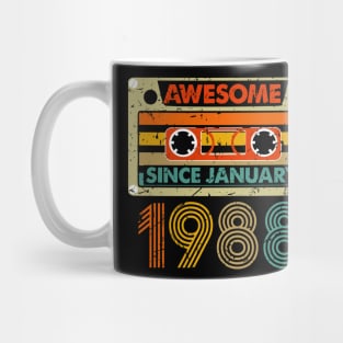 Awesome Since January 1988 36 Years Old 36th Birthday Mug